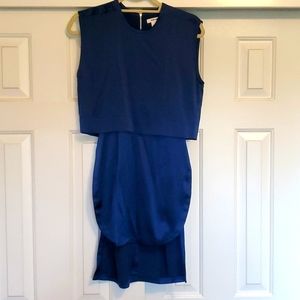 Womens silky slit dress